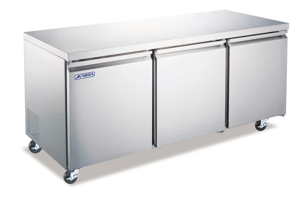 Aurora 72″ Undercounter Refrigerator, 3 Doors, Stainless Steel, 16 cu.ft. (440L)