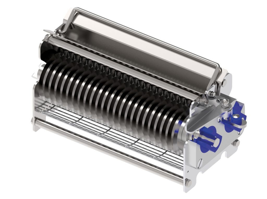 3/8″ (10 mm) Fajita Meat Strip Cutter Cradle with 48 Blades for Electric Meat
