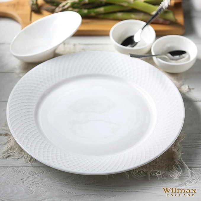 Dinner Plate 11 inch  WL-880117/A Set of 6, White - Pack of 6