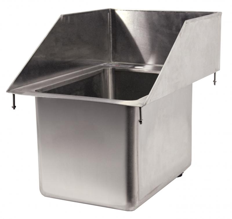 10″ x14″ x10″ Stainless Steel Single Drop in Sink with 6″ Left-Back-Right Splash